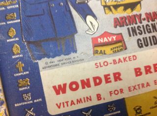 Aircraft Spotter Dial Advertising Wonder Bread World War II WWII & army navy 2 4