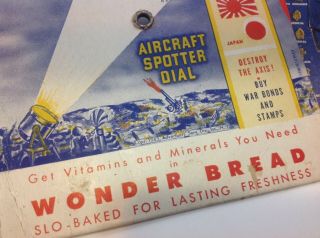 Aircraft Spotter Dial Advertising Wonder Bread World War II WWII & army navy 2 6