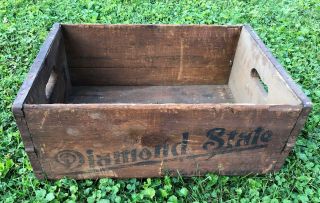 Vintage Diamond State Brewery Wood Crate Wilmington Delaware Beer Box Pub Bar