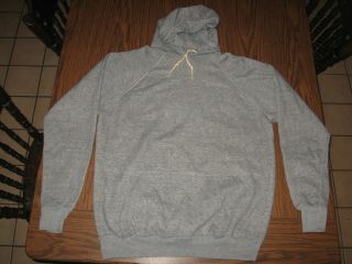 Nos Vintage 70s 80s Hoodie Adult Xl Heather Gray Rayon Soft Thin Rn 14179