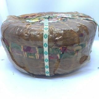 Vintage Large YING MEE woo lung bamboo Tea box China ca.  1930 3