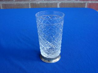 Vintage Russian Soviet 875 Silver Rim Crystal Glass 2