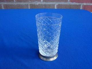 Vintage Russian Soviet 875 Silver Rim Crystal Glass 3