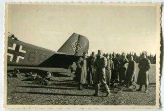 Ww2 Archived Photo Luft Soldiers With Junkers Ju Aircraft