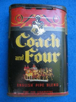 Vintage COACH AND FOUR pocket tobacco tin 2