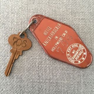 Vintage Key Fob And Key To Hotel Knickerbocker Room 706 In Hollywood