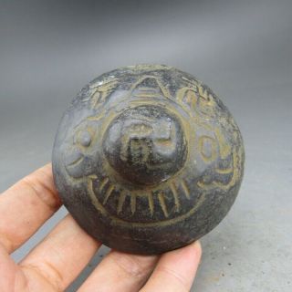 China,  jade,  hongshan culture,  hand carving,  natural jade,  A flying saucer,  pendant 02 2