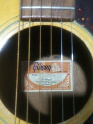 Vintage 1975 Gibson J - 55 Natural Dreadnought Acoustic 5