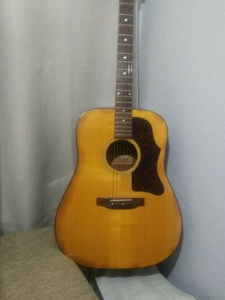 Vintage 1975 Gibson J - 55 Natural Dreadnought Acoustic 7