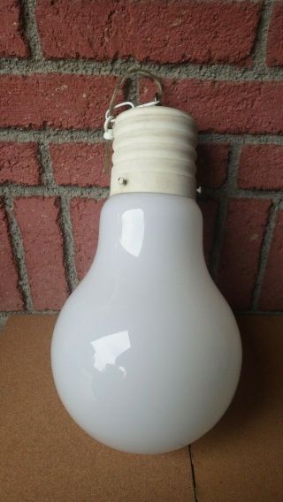 Vintage Pop Art Giant Light Bulb Hanging Lamp Mid Century Modern 1960s 1970s
