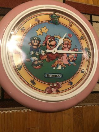Vintage Nintendo Of America Clock Mario 1989 Le 