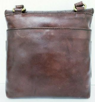 Patricia Nash GRANADA Vintage Leather Laser Map Rust Crossbody Bag $129.  00 P6 3