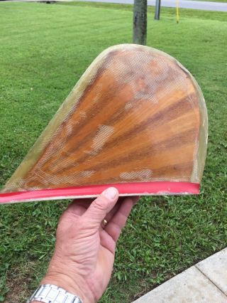 Vintage Wood Surfboard Fin