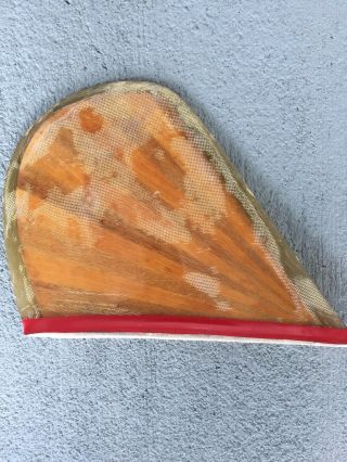 vintage wood surfboard fin 3