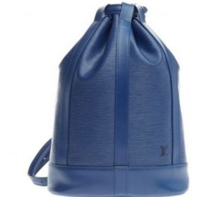 Authentic Rare Louis Vuitton Randonnee Pm Shoulder Bag Epi Blue Worn 2 Times Euc