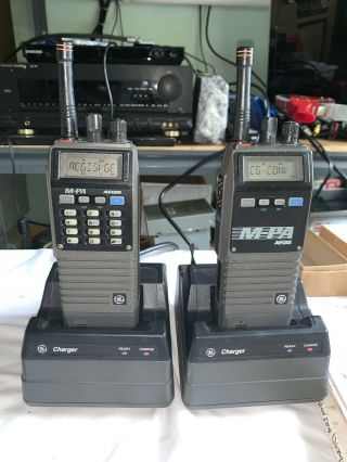 Vintage 2 GE / Ericsson M - PA MPA Scan RADIO w /2 CHARGER 2