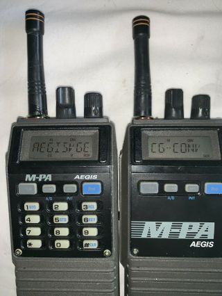 Vintage 2 GE / Ericsson M - PA MPA Scan RADIO w /2 CHARGER 5