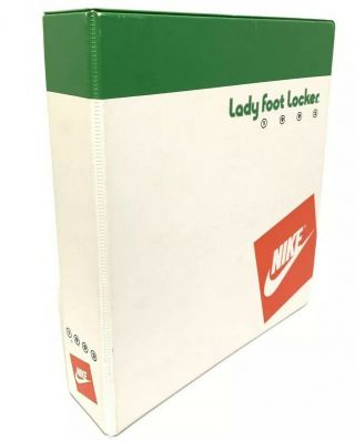 Lady Foot Locker Nike Logo Employee Binder 1992 Orange Swoosh School 3 - Ring VTG 2