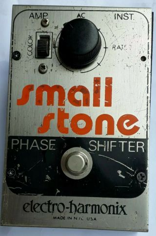 Vintage Electro Harmonix Small Stone Phase Shifter Guitar Pedal Made In The Usa