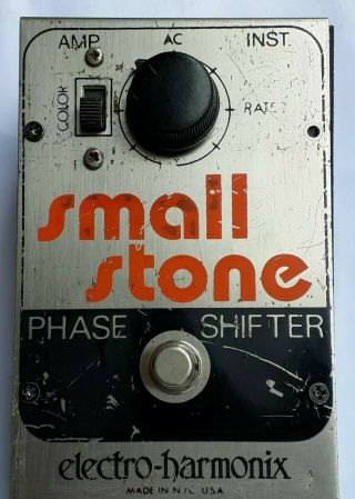 VINTAGE ELECTRO HARMONIX SMALL STONE PHASE SHIFTER GUITAR PEDAL MADE IN THE USA 2