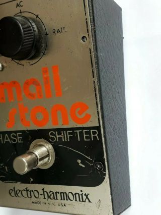 VINTAGE ELECTRO HARMONIX SMALL STONE PHASE SHIFTER GUITAR PEDAL MADE IN THE USA 3