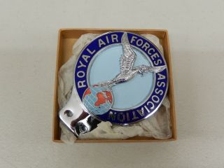 Vintage Boxed Rafa Royal Air Force Association Car Badge Auto Emblem