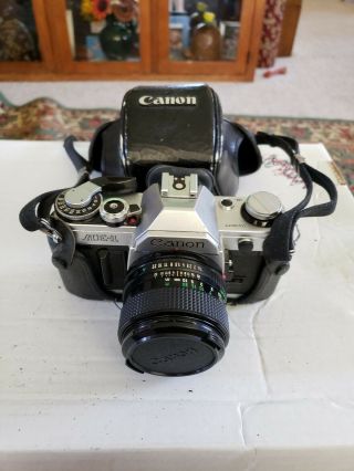 Vintage Canon Ae - 1 35mm Slr Film Camera Kit With Fd 50 Mm Lens W/ Case