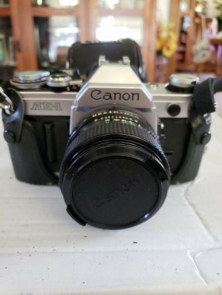 Vintage Canon AE - 1 35mm SLR Film Camera Kit with FD 50 mm Lens W/ Case 2