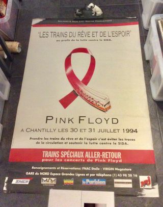 Vintage Pink Floyd Poster Circa 1994 French Stunning Piece Vg,