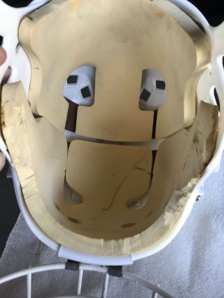 Vintage COOPER SK 2000 L WhiteHockey Helmet with Face Mask Made in Canada Sk2000 7