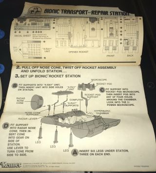 Complete Vintage Six Million Dollar Man Bionic Transport And Repair Station 4