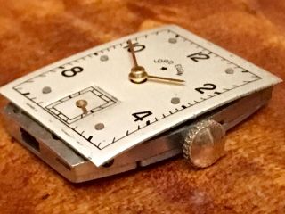 Vintage Lord Elgin 14k Solid Gold Watch 21j Shroud Lugs C1947 Looks Sharp Runs 4