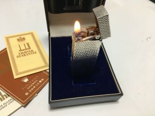 vintage dunhill rollagas lighter swiss Made silver 3