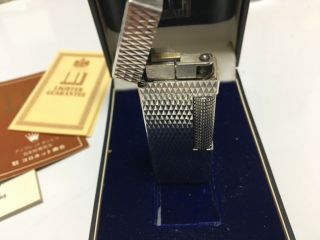 vintage dunhill rollagas lighter swiss Made silver 4