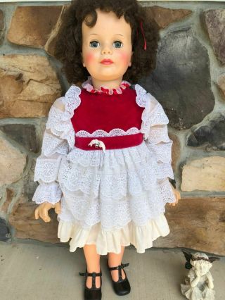 Vintage Patti Playpal Doll By Ideal G - 35 Brown Curly Hair,  Rosy Cheeks,  Lovely