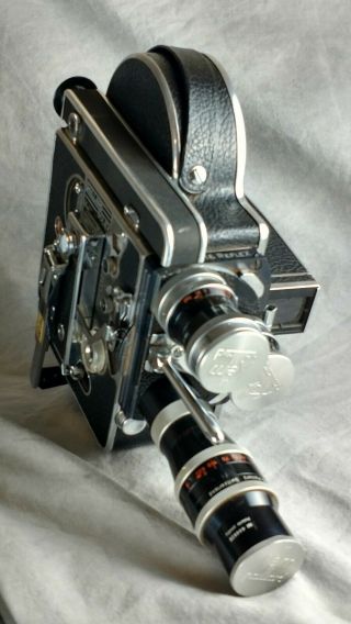 Vintage Paillard Bolex H - 16 Reflex 16mm Movie Camera w case and 3 lenses 5