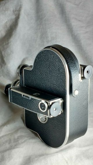 Vintage Paillard Bolex H - 16 Reflex 16mm Movie Camera w case and 3 lenses 7