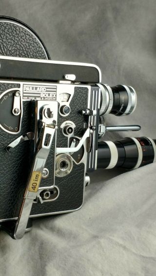 Vintage Paillard Bolex H - 16 Reflex 16mm Movie Camera w case and 3 lenses 9