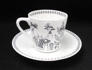 Vintage Arabia Finland Emilia Cup & Saucer Scandinavian Design