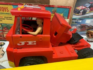 VINTAGE 1965 TOPPER TOYS JOHNNY EXPRESS TRACTOR TRAILER TRUCK FLATBED BOX 3