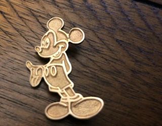 Vintage Disney 14k Yellow Gold Mickey Mouse Pendant Brooch Pin