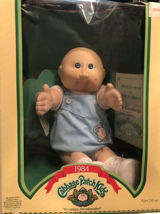 VINTAGE 1984 CABBAGE PATCH DOLL IN THE BOX CECIL JOSHUA with adoption papers 2