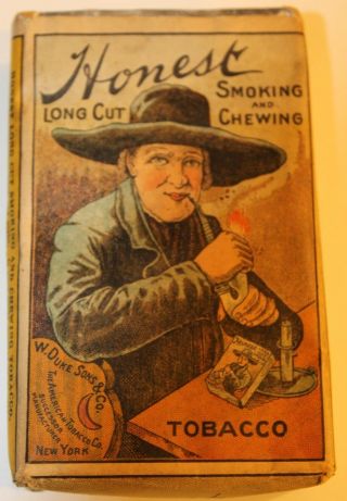 Vintage Honest Long Cut Smoking And Chewing Tobacco Pack - - (tobacco Card?)