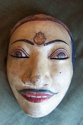 MASK - Topeng - Indonesia - Bali - Java - Vintage - carved wood - old vintage - wayang - 6