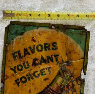 Vintage NuIcy Nu Icy Embossed Metal Sign Approx 19.  5 