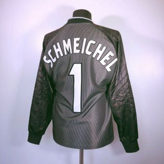 SCHMEICHEL 1 Manchester United Vintage Umbro CL Football Shirt 1998/00 (Y) (S) 8