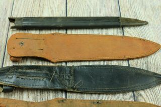 Group of 5 WW2 World War 2 Leather Dagger Sheaths - USA UK GERMANY 4