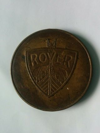 Vintage Copper Rover Classic Car Badge.  Rare And Unusual.