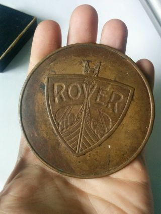 vintage copper Rover Classic car badge.  Rare and unusual. 2