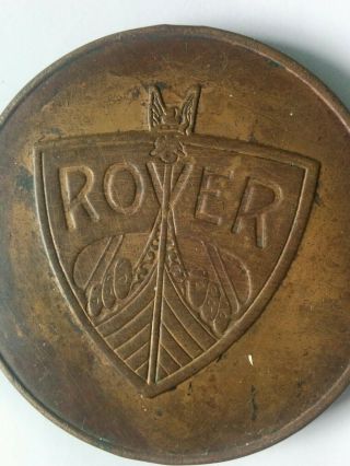 vintage copper Rover Classic car badge.  Rare and unusual. 3
